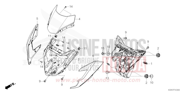 FRONT COWL for CBF125MEF MAT AXIS GRAY METALLIC (NH303) from 2026