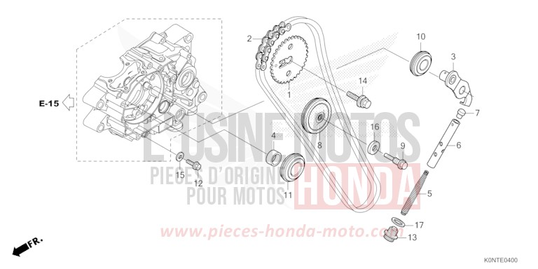 CAM CHAIN/TENSIONER for CBF125MEF MAT MARVEL BLUE METALLIC (B227) from 2026