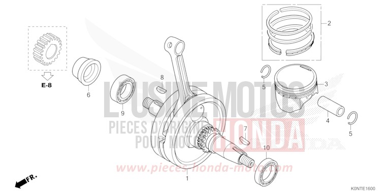 CRANKSHAFT/PISTON for CBF125MEF MAT MARVEL BLUE METALLIC (B227) from 2026