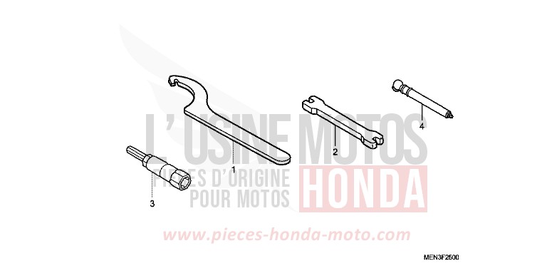 TOOLS for CRF450R EXTREME RED (R292) from 2011