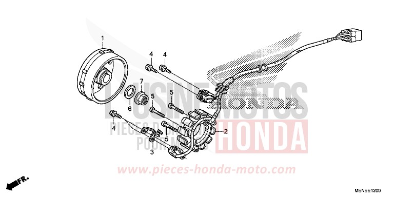 GENERATOR for CRF450R EXTREME RED (R292) from 2013