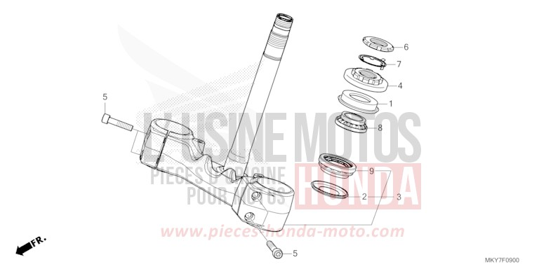 STEERING STEM (CB650RA/CB650RAC) for CB650R MAT JEANS BLUE METALLIC (PB417) from 2026