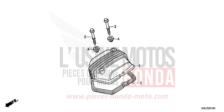 CYLINDER HEAD COVER for CRF100F EXTREME RED (R292) from 2013