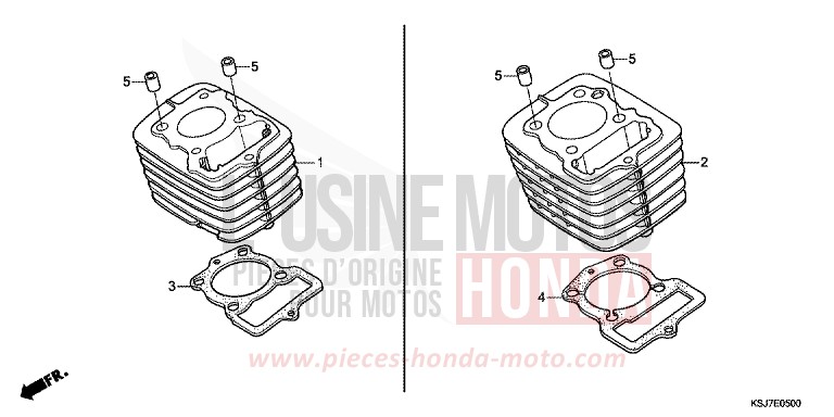 CYLINDER for CRF100F EXTREME RED (R292) from 2013