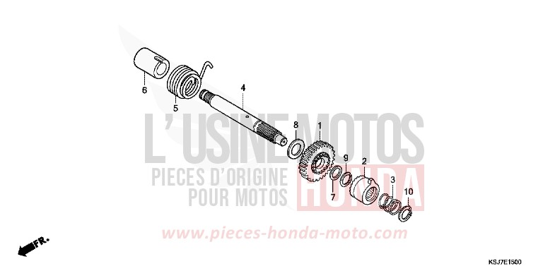KICK STARTER SPINDLE for CRF100F EXTREME RED (R292) from 2013