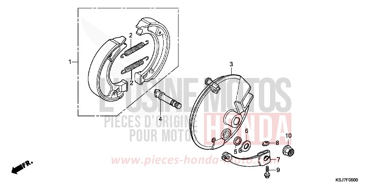 FRONT BRAKE PANEL for CRF100F EXTREME RED (R292) from 2013
