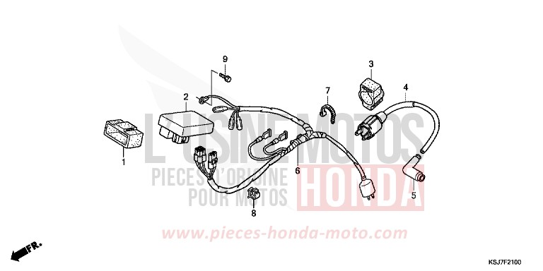 WIRE HARNESS for CRF100F EXTREME RED (R292) from 2013
