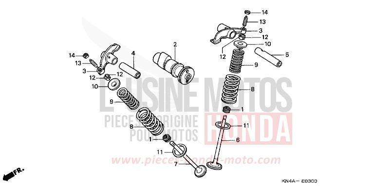 CAMSHAFT/VALVE for XR100R FIGHTING RED (R134) from 2003