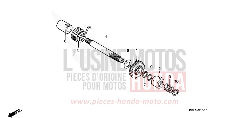 KICK STARTER SPINDLE for XR100R FIGHTING RED (R134) from 2003