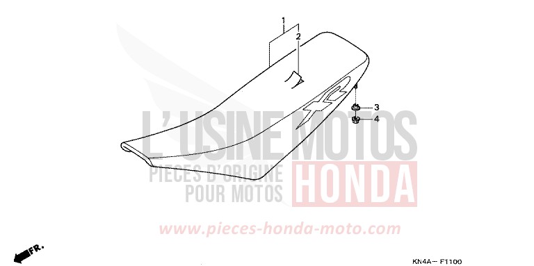SEAT for XR100R FIGHTING RED (R134) from 2003