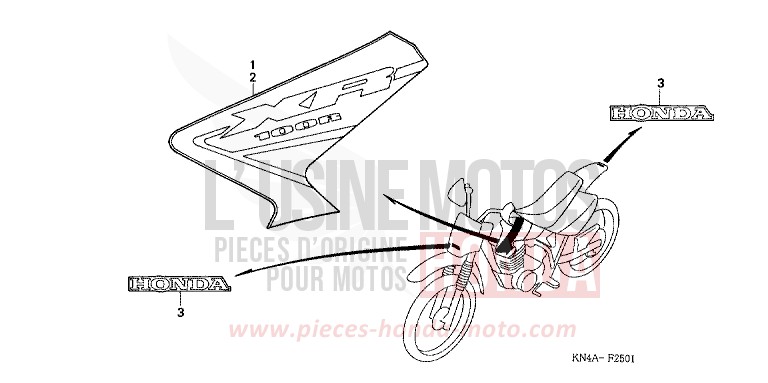 MARK (XR100R3) for XR100R FIGHTING RED (R134) from 2003