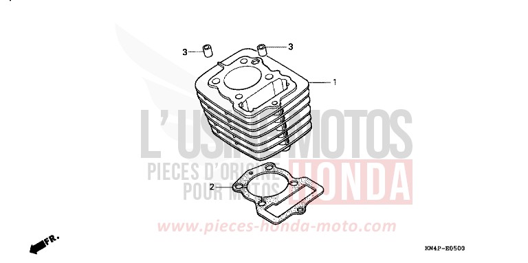 CYLINDER for XR100R FIGHTING RED (R134) from 2002