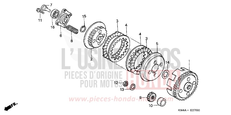CLUTCH for XR100R FIGHTING RED (R134) from 2002