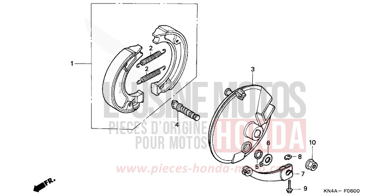 FRONT BRAKE PANEL for XR100R FIGHTING RED (R134) from 2002
