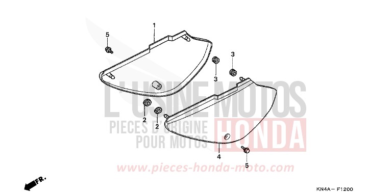 SIDE COVER for XR100R FIGHTING RED (R134) from 2002