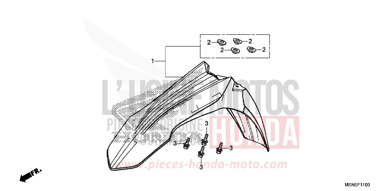 PARAFANGO ANTERIORE per CRF450R EXTREME RED (R292) del 2013