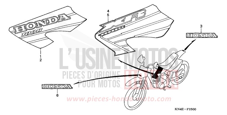 MARK (XR100R1/2) for XR100R FIGHTING RED (R134) from 2001