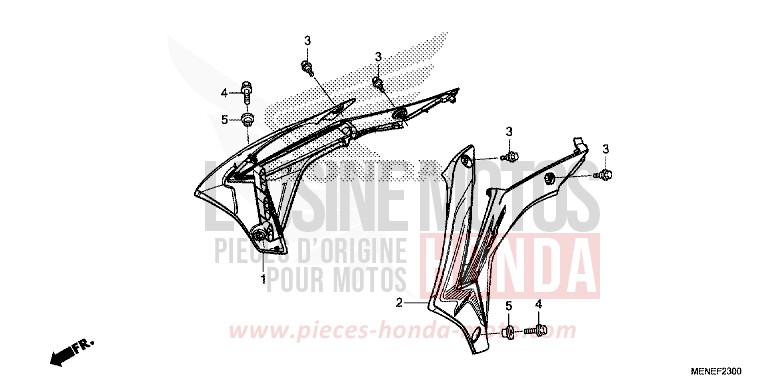 PARASPRUZZI RADIATORE per CRF450R EXTREME RED (R292) del 2013