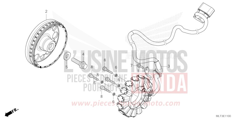 GENERATOR for CB1000GT GRAND PRIX RED (R380) from 2026