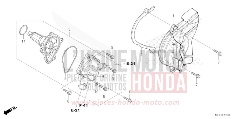 WATER PUMP for CB1000GT GRAND PRIX RED (R380) from 2026