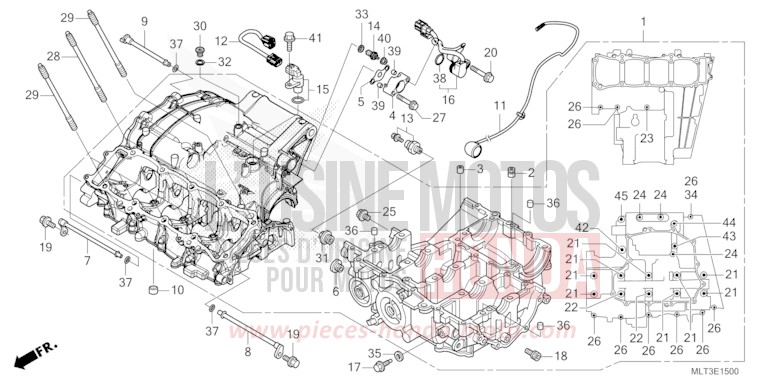 CRANKCASE for CB1000GT GRAND PRIX RED (R380) from 2026