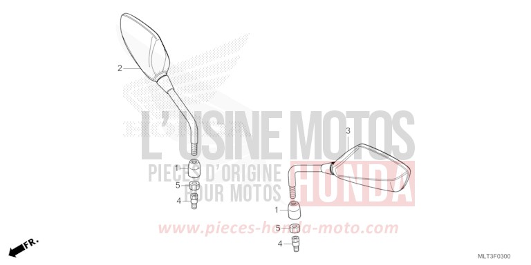 MIRROR for CB1000GT GRAND PRIX RED (R380) from 2026