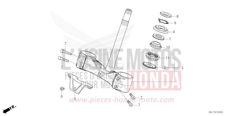 STEERING STEM for CB1000GT GRAND PRIX RED (R380) from 2026