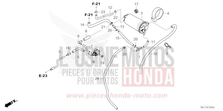CANISTER for CB1000GT GRAND PRIX RED (R380) from 2026