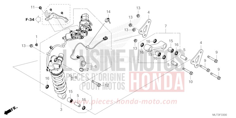 REAR CUSHION for CB1000GT GRAND PRIX RED (R380) from 2026