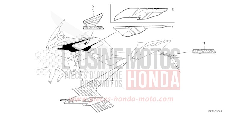 MARK (2ED,2FO,2PH,2TH,2U) for CB1000GT GRAND PRIX RED (R380) from 2026