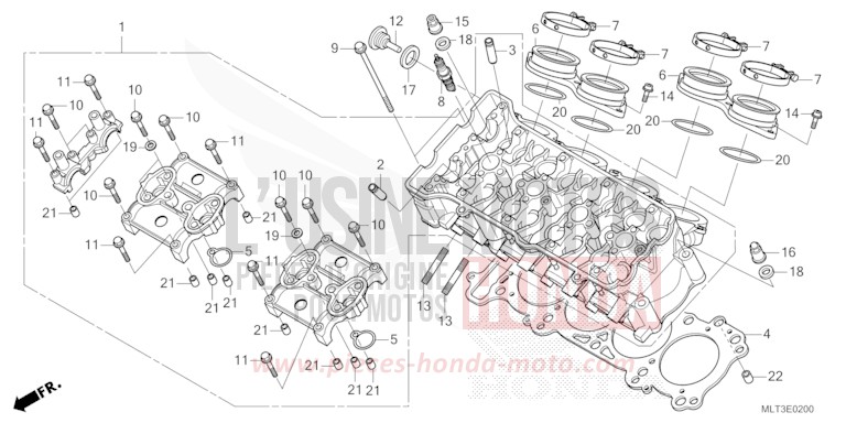 CYLINDER HEAD for CB1000GT GRAPHITE BLACK (NHB01) from 2026