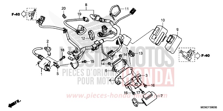 WIRE HARNESS for CRF450R EXTREME RED (R292) from 2013