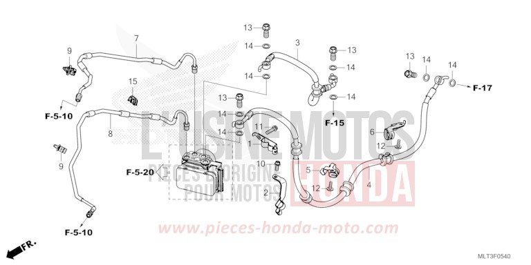 BRAKE PIPE/BRAKE HOSE for CB1000GT GRAPHITE BLACK (NHB01) from 2026