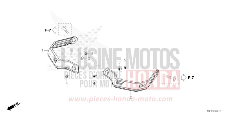 KNUCKLE GUARD for CB1000GT GRAPHITE BLACK (NHB01) from 2026