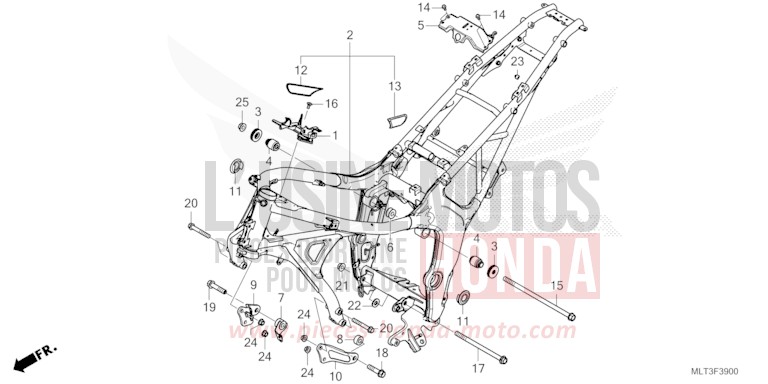 FRAME BODY for CB1000GT GRAPHITE BLACK (NHB01) from 2026