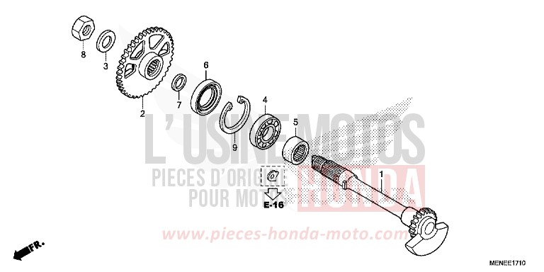 BILANCIERE per CRF450R EXTREME RED (R292) del 2014