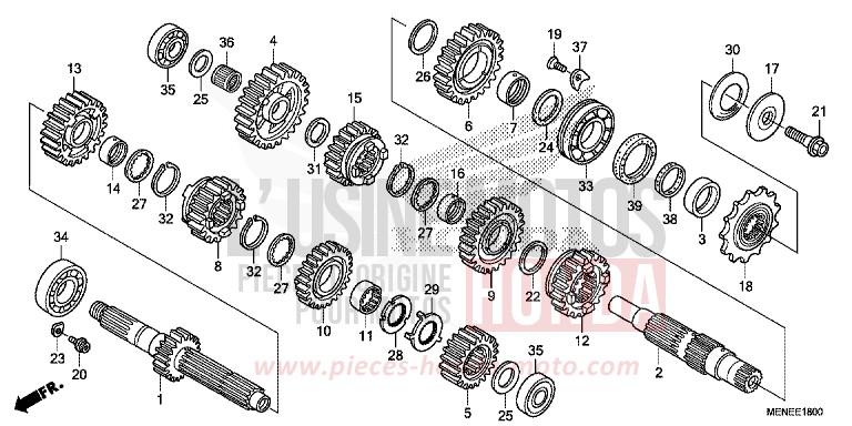 TRANSMISSION for CRF450R EXTREME RED (R292) from 2014