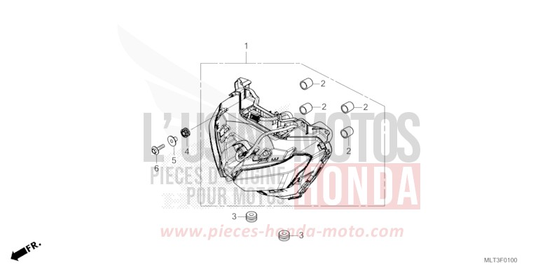 HEADLIGHT for CB1000GT PEARL DEEP MUD GRAY (NHC47) from 2026