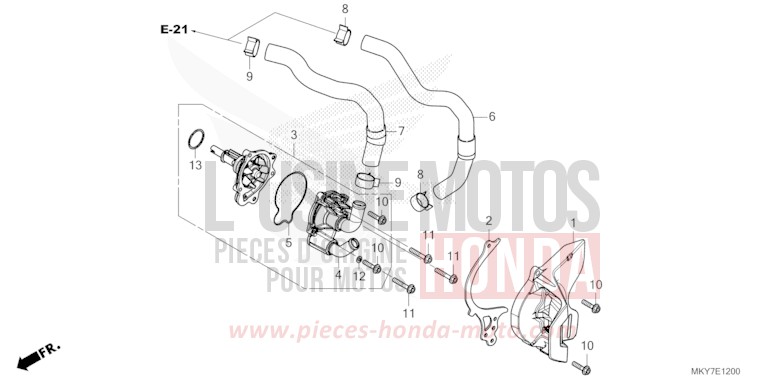 WATER PUMP for CBR650R GRAND PRIX RED (R380) from 2026