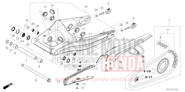 SWINGARM for CB1000GT PEARL DEEP MUD GRAY (NHC47) from 2026