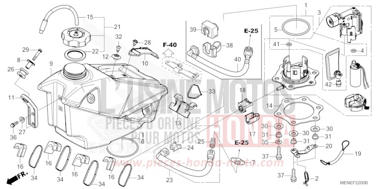 FUEL TANK for CRF450R EXTREME RED (R292) from 2014