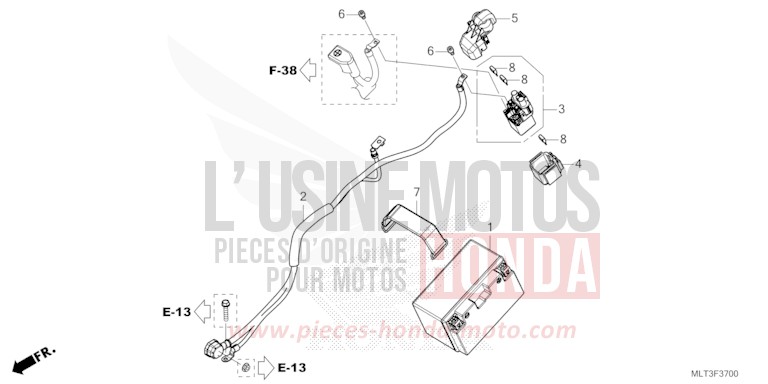 BATTERY for CB1000GT PEARL DEEP MUD GRAY (NHC47) from 2026