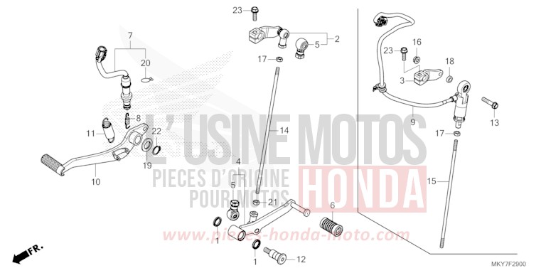 PEDAL for CB650R GRAND PRIX RED (R380) from 2026