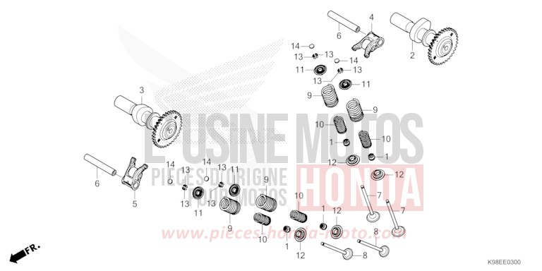 CAMSHAFT/VALVE for CB125R MAT ROCK GRAY (NHC70) from 2026