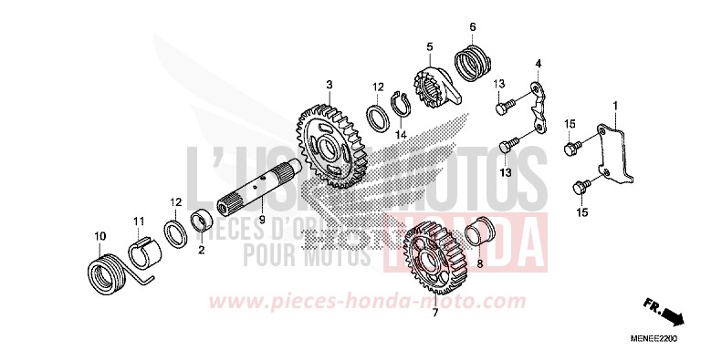 KICK STARTER SPINDLE for CRF450R EXTREME RED (R292) from 2015