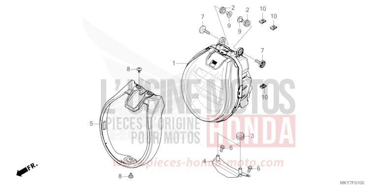 HEADLIGHT (CB650RA/CB650RAC) for CB650R MAT JEANS BLUE METALLIC (PB417) from 2026