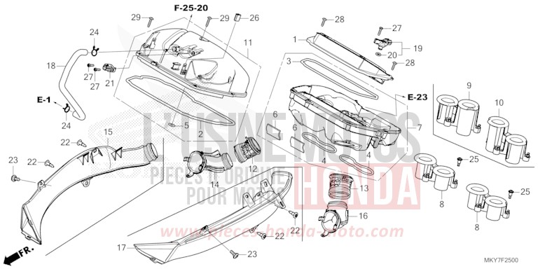 AIR CLEANER for CBR650R GRAND PRIX RED (R380) from 2026