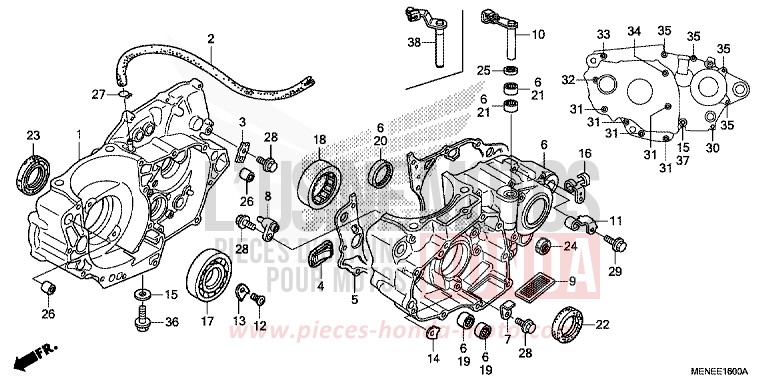 CRANKCASE for CRF450R EXTREME RED (R292) from 2016