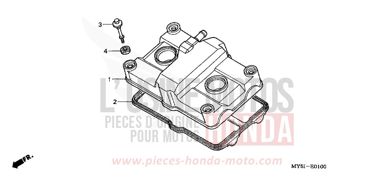 CYLINDER HEAD COVER for CB500F MOODY BLUE METALLIC (PB296) from 2002
