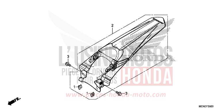 PARAFANGO POSTERIORE per CRF450R EXTREME RED (R292) del 2016